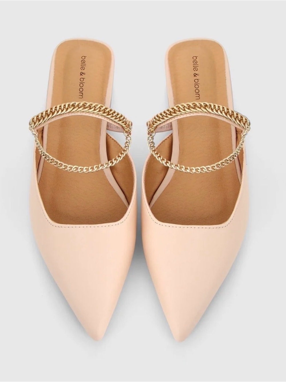 NWT • Belle & Bloom • On The Go Leather Flat - Nude • Size 9 • Genuine Leather